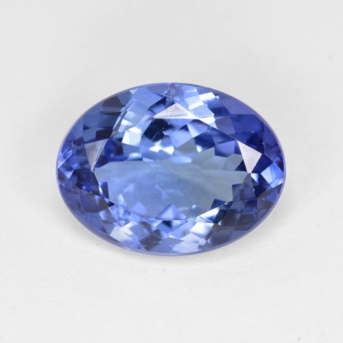 3.96 ct Blue Tanzanite Gemstone, Tanzanite Gem in Oval Facet Shape for Sale.