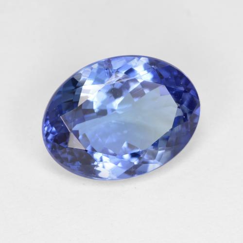3.96 ct Blue Tanzanite Stone, Natural Tanzanite in Oval Facet Shape for Sale