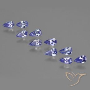 1.70 ctw Blue Tanzanite Stones, Natural Tanzanite in Pear Facet Shape for Sale