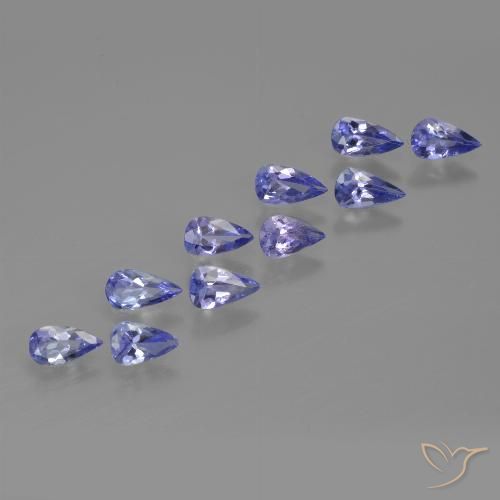 1.76ctw Natural Intense Violet Blue Tanzanite, Pear Shape, VS
