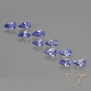 1.76 ctw Blue Tanzanite Stones, Natural Tanzanite in Pear Facet Shape for Sale