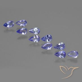 1.76 ctw Blue Tanzanite Stones, Natural Tanzanite in Pear Facet Shape for Sale