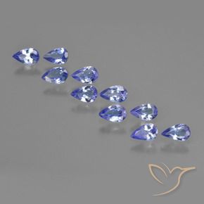 1.98 ctw Blue Tanzanite Stones, Natural Tanzanite in Pear Facet Shape for Sale