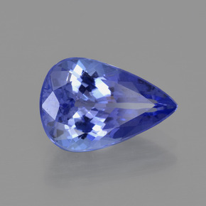3.07 ct Blue Tanzanite Stone, Natural Tanzanite in Pear Facet Shape for Sale