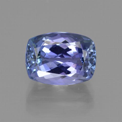 Intense Violet Blue Танзанит Камень - 4.3ct Огранка Подушечка (ID: 412522)