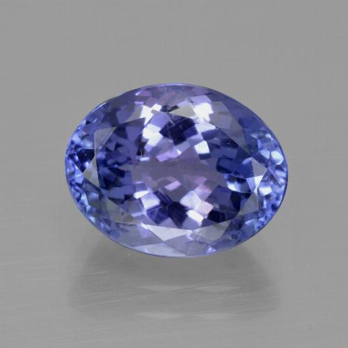 Deep Purple Blue Tanzanite Gem - 4ct Oval Facet (ID: 412529)