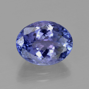 4.02 ct Blue Tanzanite Stone, Natural Tanzanite in Oval Facet Shape for Sale