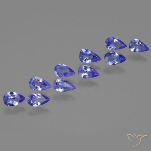 1.73ctw Natural Medium Navy Blue Tanzanite, Pear Shape, VS