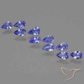 1.73 ctw Blue Tanzanite Stones, Natural Tanzanite in Pear Facet Shape for Sale