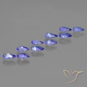 Tanzanite Gemstones in 5 x 3 mm (calibrated) Size for Sale, Tanzanite Stones in Medium Navy Blue Color