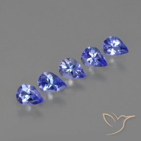 1.27 ctw Blue Tanzanite Stones, Natural Tanzanite in Pear Facet Shape for Sale