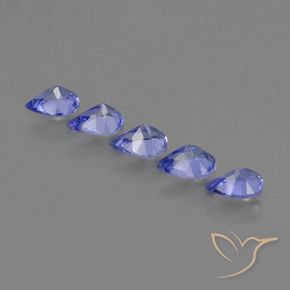 Tanzanite Gemstones in 4.9 x 3.6 mm Size for Sale, Tanzanite Stones in Intense Violet Blue Color