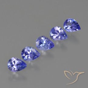 1.53 ctw Blue Tanzanite Stones, Natural Tanzanite in Pear Facet Shape for Sale