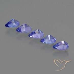 Tanzanite Gemstones in 5 x 4 mm (calibrated) Size for Sale, Tanzanite Stones in Intense Violet Blue Color