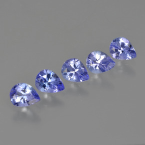 1.46 ctw Blue Tanzanite Stones, Natural Tanzanite in Pear Facet Shape for Sale