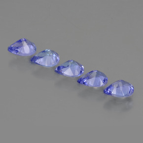 Tanzanite Gemstones in 5 x 4 mm (calibrated) Size for Sale, Tanzanite Stones in Intense Violet Blue Color