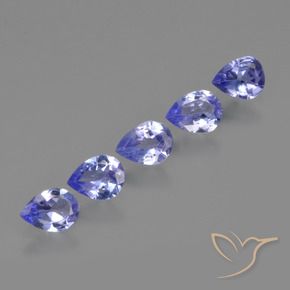 1.33 ctw Blue Tanzanite Stones, Natural Tanzanite in Pear Facet Shape for Sale