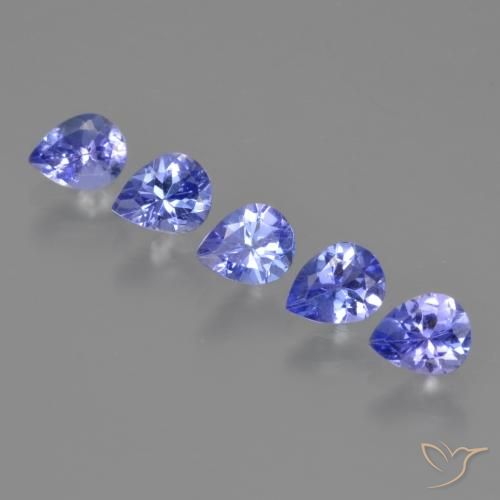 1.80ctw Natural Intense Violet Blue Tanzanite, Pear Shape, VS