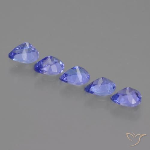 Tanzanite Gemstones in 5.2 x 4.1 mm Size for Sale, Tanzanite Stones in Intense Violet Blue Color