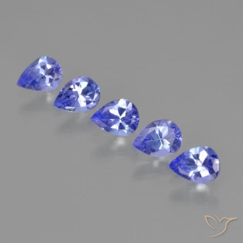 1.39ctw Natural Intense Violet Blue Tanzanite, Pear Shape, VS