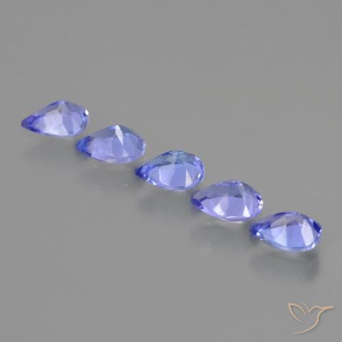 Tanzanite Gemstones in 5.1 x 3.8 mm Size for Sale, Tanzanite Stones in Intense Violet Blue Color