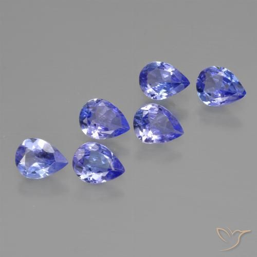 Azul violeta intenso Tanzanita Gema - 0.3ct Corte en forma de pera (ID: 412982)