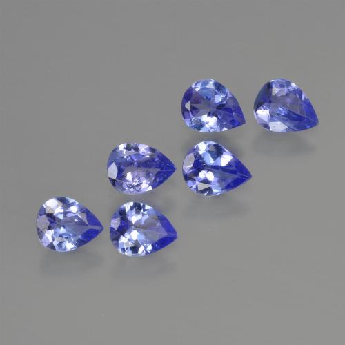GIA Certificate 4 to 6 Ct  Nice Looking Pear Cut Blue Natural Tanzanite Pair Gem 