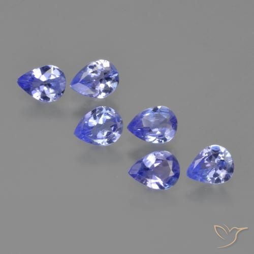 1.35 ctw Blue Tanzanite Stones, Natural Tanzanite in Pear Facet Shape for Sale