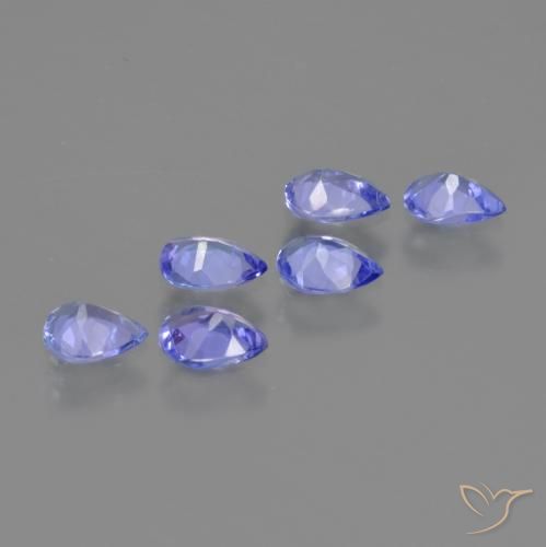 Tanzanite Gemstones in 4.9 x 3.8 mm Size for Sale, Tanzanite Stones in Intense Violet Blue Color