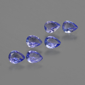 Azul violeta intenso Tanzanita Gema - 0.3ct Corte en forma de pera (ID: 412987)