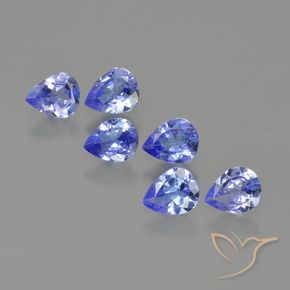 1.67 ctw Blue Tanzanite Stones, Natural Tanzanite in Pear Facet Shape for Sale