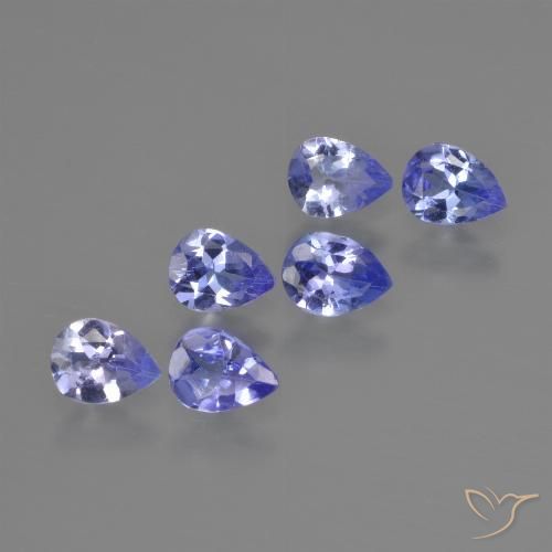 1.48ctw Natural Intense Violet Blue Tanzanite, Pear Shape, VS