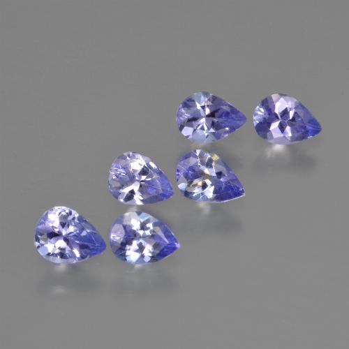 Azul violeta intenso Tanzanita Gema - 0.3ct Corte en forma de pera (ID: 413080)