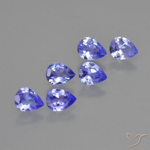 Azul intenso Tanzanita Gema - 0.3ct Corte en forma de pera (ID: 413081)