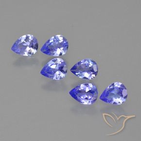 1.62 ctw Blue Tanzanite Stones, Natural Tanzanite in Pear Facet Shape for Sale