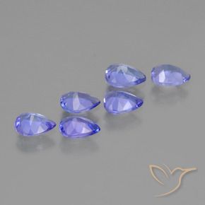 Tanzanite Gemstones in 5 x 4 mm (calibrated) Size for Sale, Tanzanite Stones in Intense Blue Color