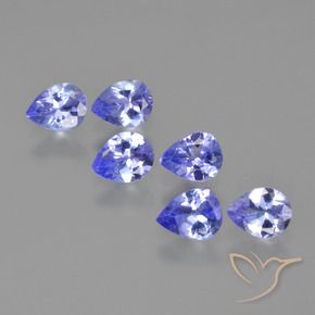 1.71 ctw Blue Tanzanite Stones, Natural Tanzanite in Pear Facet Shape for Sale