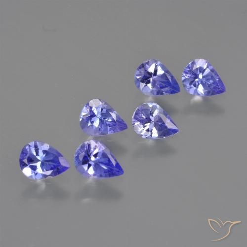 1.65ctw Natural Intense Violet Blue Tanzanite, Pear Shape, VS