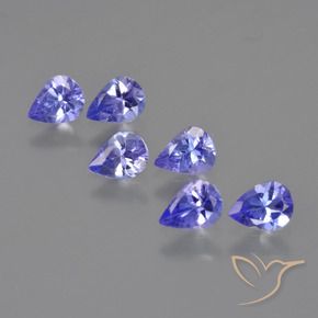 1.65 ctw Blue Tanzanite Stones, Natural Tanzanite in Pear Facet Shape for Sale