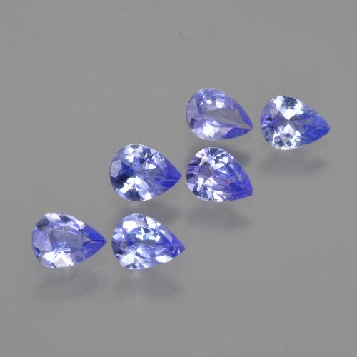 Intense Violet Blue Tanzanite Gem - 0.3ct Pear Facet (ID: 413086)
