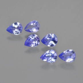 1.60 ctw Blue Tanzanite Stones, Natural Tanzanite in Pear Facet Shape for Sale
