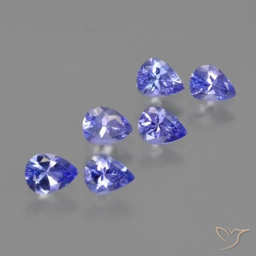 1.74ctw Natural Intense Violet Blue Tanzanite, Pear Shape, VS
