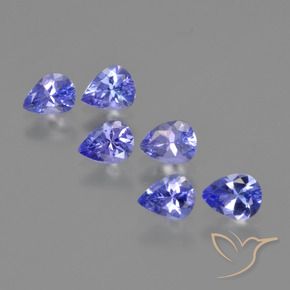 1.74 ctw Blue Tanzanite Stones, Natural Tanzanite in Pear Facet Shape for Sale