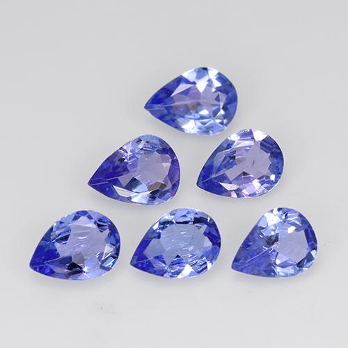 Corte redondo Natural suelto 7 piezas Piedras Preciosas Violeta Tanzanita-Lote de 2.1 X 2.1 mm