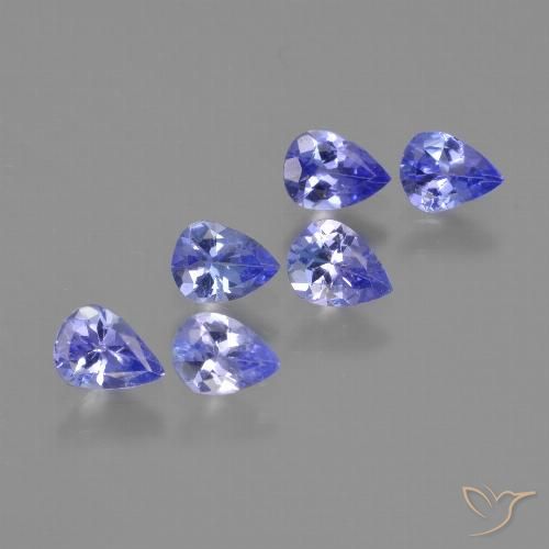 1.65ctw Natural Violet Blue Tanzanite, Pear Shape, VS