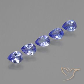 1.29 ctw Blue Tanzanite Stones, Natural Tanzanite in Pear Facet Shape for Sale