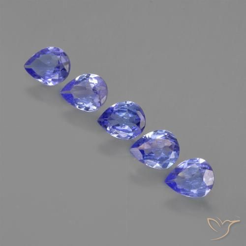 1.29ctw Natural Intense Violet Blue Tanzanite, Pear Shape, VS