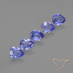 1.29 ctw Blue Tanzanite Stones, Natural Tanzanite in Pear Facet Shape for Sale