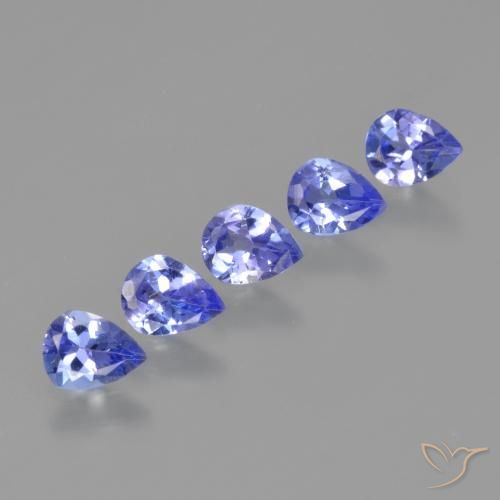 1.56 ctw Blue Tanzanite Stones, Natural Tanzanite in Pear Facet Shape for Sale