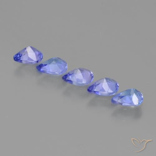 Tanzanite Gemstones in 5 x 4 mm (calibrated) Size for Sale, Tanzanite Stones in Electric Blue Color